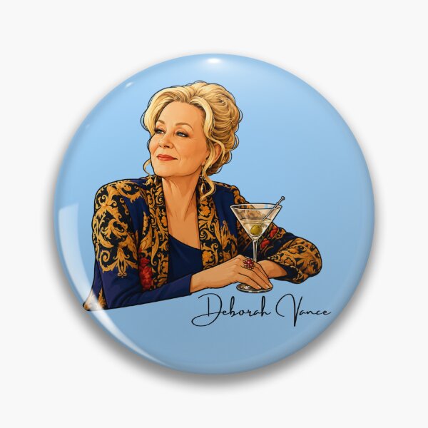 Item preview, Deborah Vance Martini Portrait Sticker | Elegant Comedy Icon Inspired Fan Art | Glamorous Cocktail Illustration designed and sold by SimplyJasper.