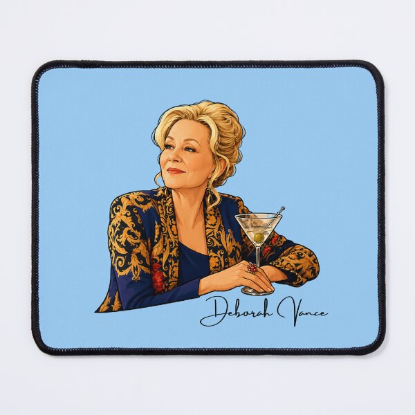 Item preview, Deborah Vance Martini Portrait Sticker | Elegant Comedy Icon Inspired Fan Art | Glamorous Cocktail Illustration designed and sold by SimplyJasper.