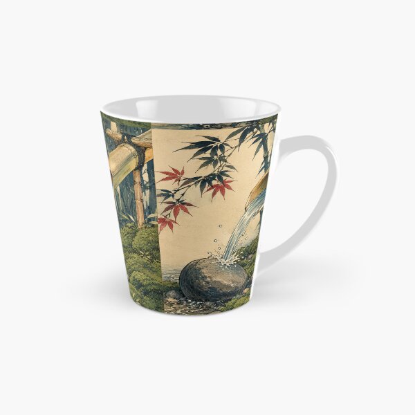 Item preview, Bamboo Water Echo - Vintage Japanese Zen Ukiyo-e Woodblock  designed and sold by bapupa.