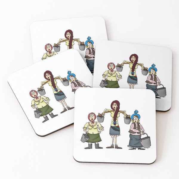 Item preview, Funny Ukrainian Halya Bucket Squad Cartoon – Cute Village Folk Song Meme Art designed and sold by MyxaART.