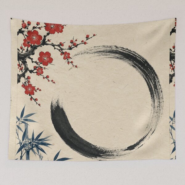 Item preview, Enso Ink Trace - Vintage Japanese Zen Ukiyo-e Woodblock  designed and sold by bapupa.