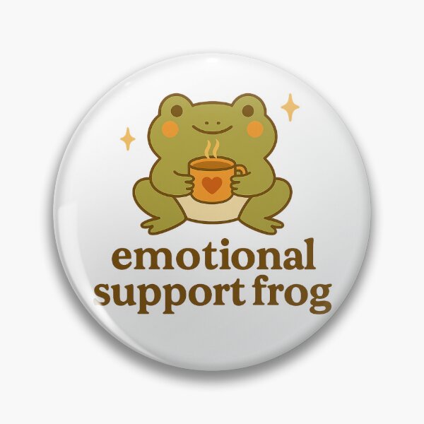 Item preview, Emotional Support Frog Cute Aesthetic Tea Frog Design designed and sold by Cozy Chaos Nook.