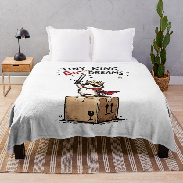 Item preview, Tiny King Big Dreams Raccoon King Cartoon – Cute Cardboard Box Crown Animal Illustration designed and sold by Spyshirt.