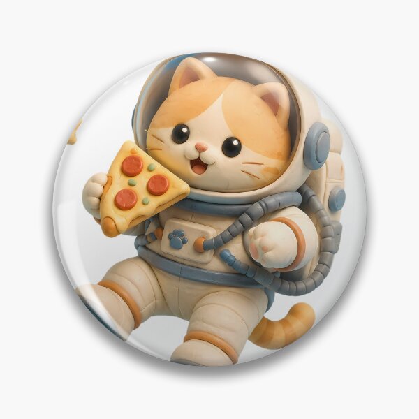Item preview, Cute Astronaut Cat Eating Space Pizza designed and sold by ArtdesignsA.