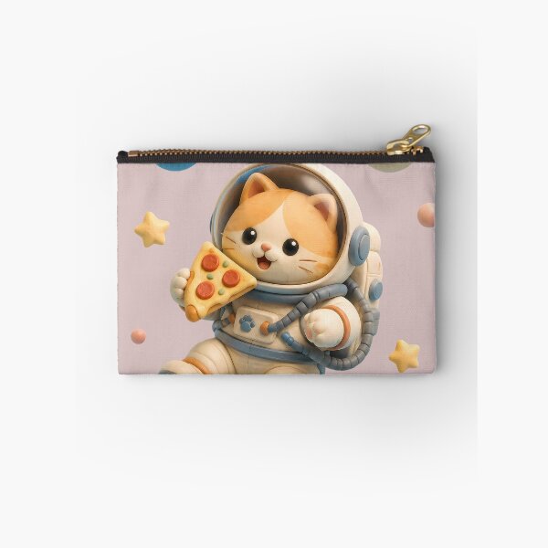 Item preview, Cute Astronaut Cat Eating Space Pizza designed and sold by ArtdesignsA.
