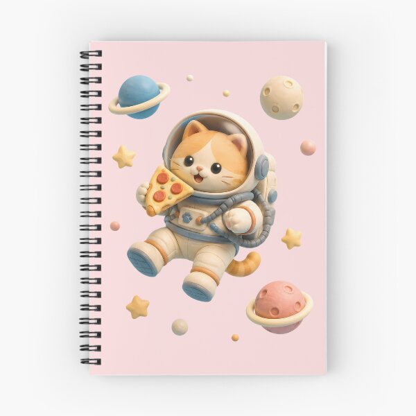 Item preview, Cute Astronaut Cat Eating Space Pizza designed and sold by ArtdesignsA.