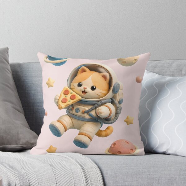 Item preview, Cute Astronaut Cat Eating Space Pizza designed and sold by ArtdesignsA.