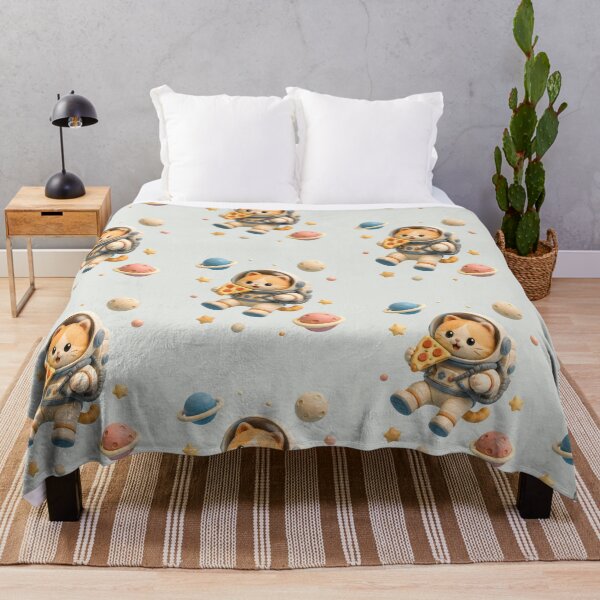 Item preview, Cute Astronaut Cat Eating Space Pizza designed and sold by ArtdesignsA.