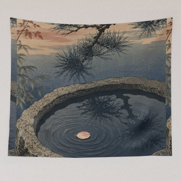 Item preview, Floating Lotus Petal - Vintage Japanese Zen Ukiyo-e Woodblock  designed and sold by bapupa.