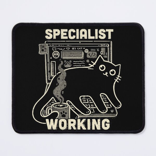 Item preview, Specialist Working Cat Programmer Funny Tech Humor designed and sold by Ekonolotie.