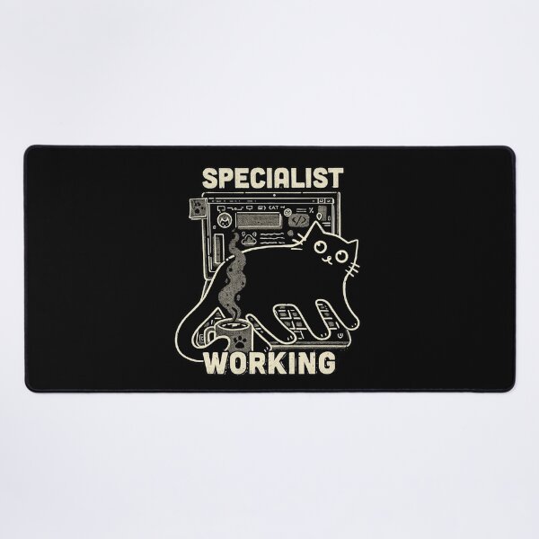 Item preview, Specialist Working Cat Programmer Funny Tech Humor designed and sold by Ekonolotie.