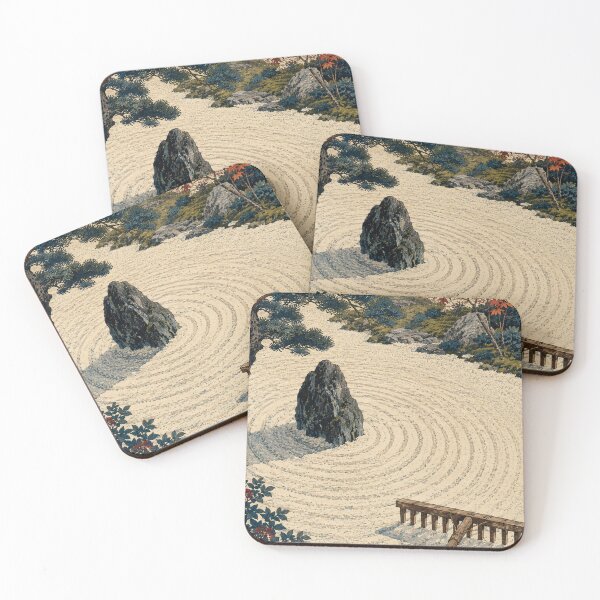 Item preview, Raked Sand Circle - Vintage Japanese Zen Ukiyo-e Woodblock  designed and sold by bapupa.
