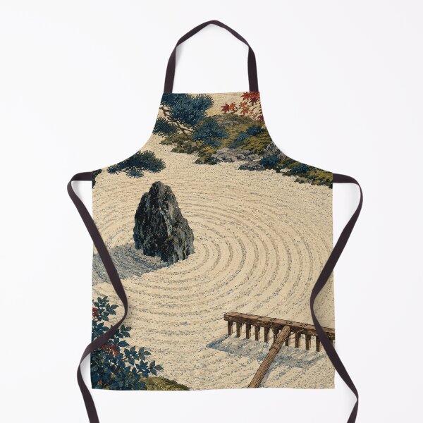 Item preview, Raked Sand Circle - Vintage Japanese Zen Ukiyo-e Woodblock designed and sold by bapupa.