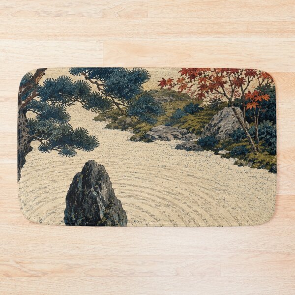 Item preview, Raked Sand Circle - Vintage Japanese Zen Ukiyo-e Woodblock  designed and sold by bapupa.