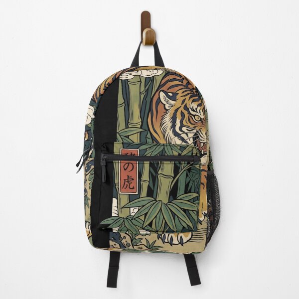 Item preview, Vintage Japanese Ukiyo-e Tiger Bamboo Forest designed and sold by TeNovaStudio.