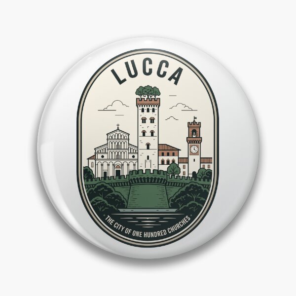 Item preview, Vintage Lucca Italy Travel Badge Guinigi Tower designed and sold by k3rstman1.