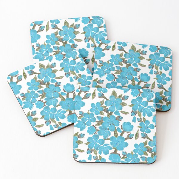 Item preview, Cherry Blossom Pastel Blue Botanical Floral designed and sold by altastudio.