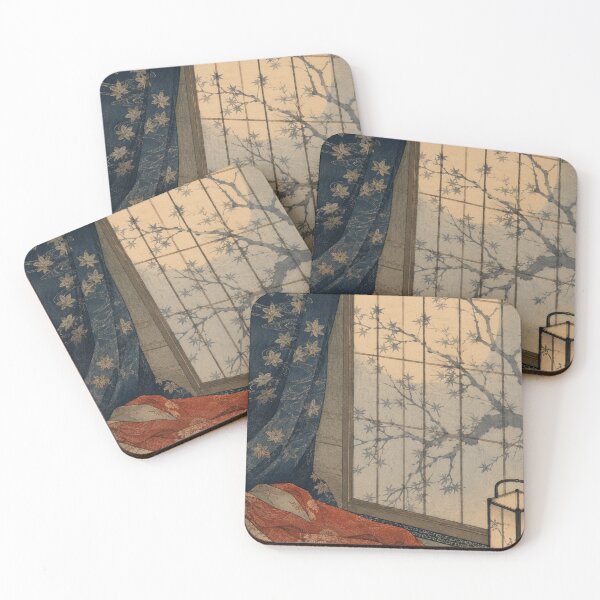 Item preview, Silent Shoji Glow - Vintage Japanese Zen Ukiyo-e Woodblock  designed and sold by bapupa.