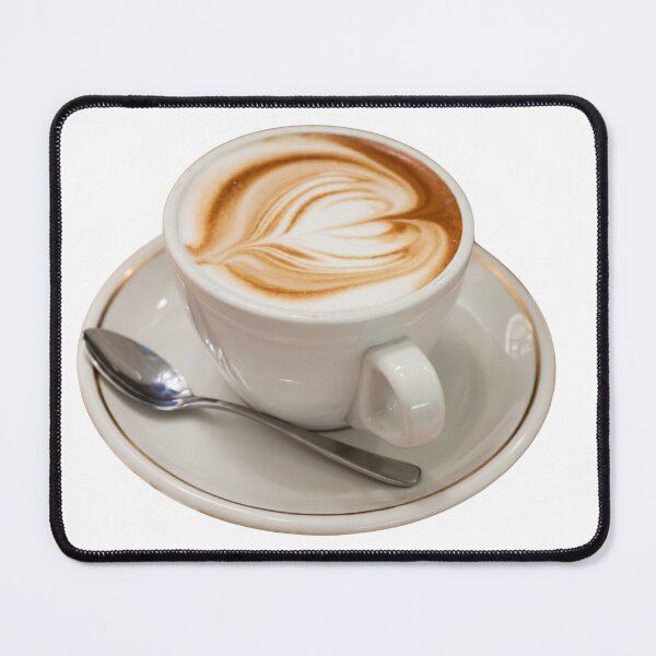 Item preview, Cute Cappuccino Cup with Heart Latte Art designed and sold by FlatInkStudio.