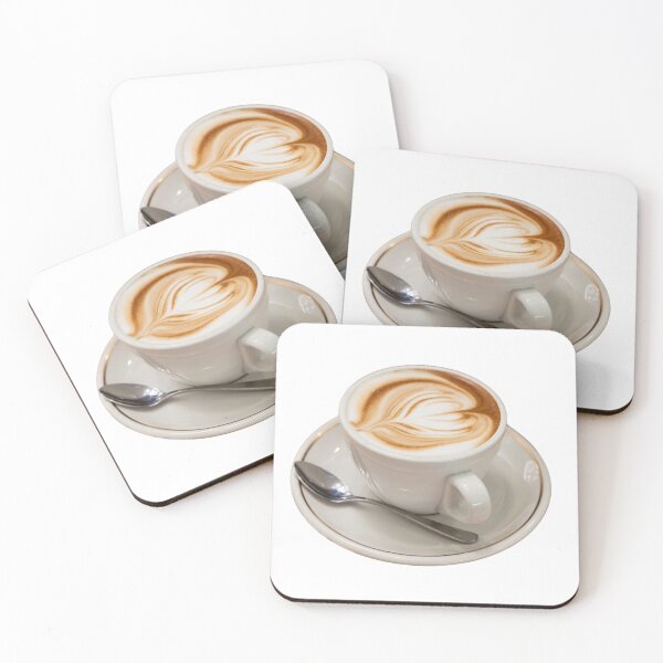 Item preview, Cute Cappuccino Cup with Heart Latte Art designed and sold by FlatInkStudio.