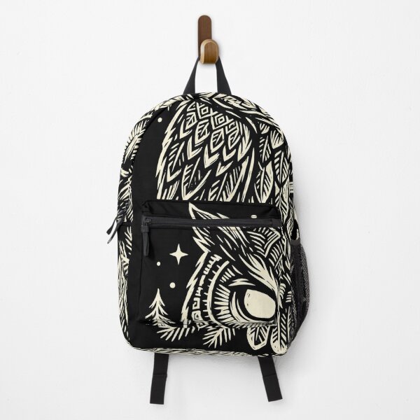 Item preview, Vintage Linocut Night Owl Forest Wildlife designed and sold by TeNovaStudio.