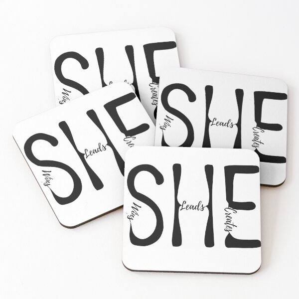 Item preview, SHE Creates Leads Wins | Fun Rounded Typography Art designed and sold by Typomuse-studio.