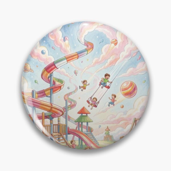 Item preview, Endless playground with cloud slides and planet swings in colorful children's fantasy designed and sold by FotoworldEdel.