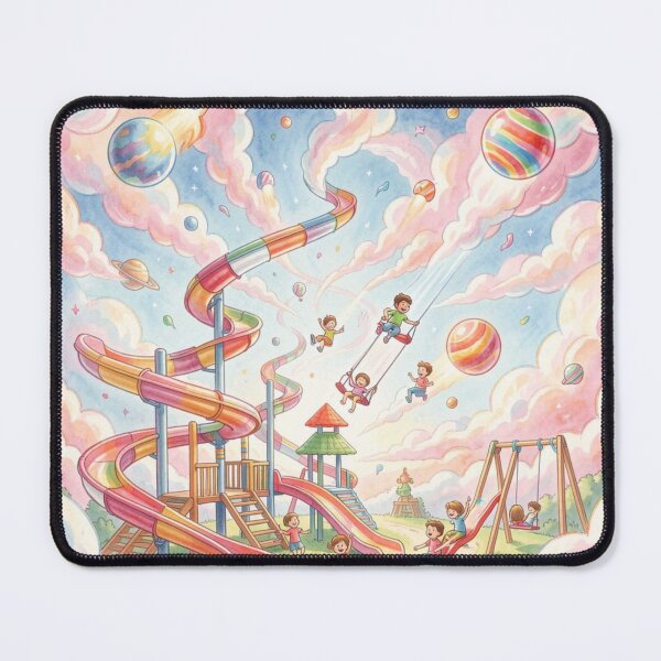 Item preview, Endless playground with cloud slides and planet swings in colorful children's fantasy designed and sold by FotoworldEdel.