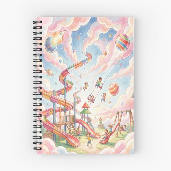 Item preview, Endless playground with cloud slides and planet swings in colorful children's fantasy designed and sold by FotoworldEdel.