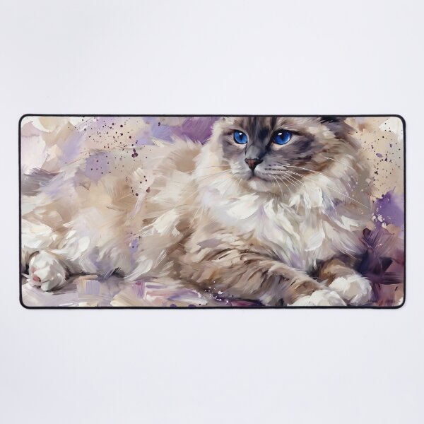 Item preview, Elegant Ragdoll Cat Watercolor Art Portrait designed and sold by Paolo-Bandal.