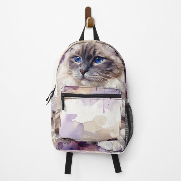 Item preview, Elegant Ragdoll Cat Watercolor Art Portrait designed and sold by Paolo-Bandal.