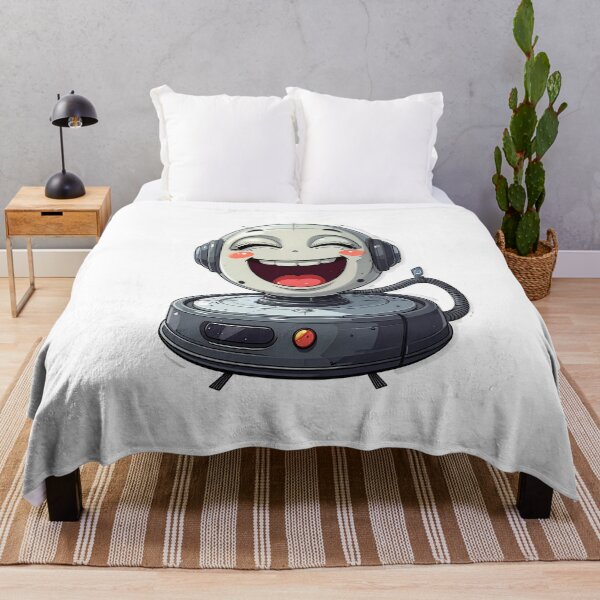 Item preview, Sleepy Robot Vacuum Sticker designed and sold by OksArtStudio.