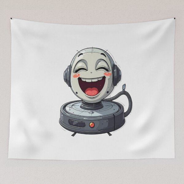 Item preview, Sleepy Robot Vacuum Sticker designed and sold by OksArtStudio.