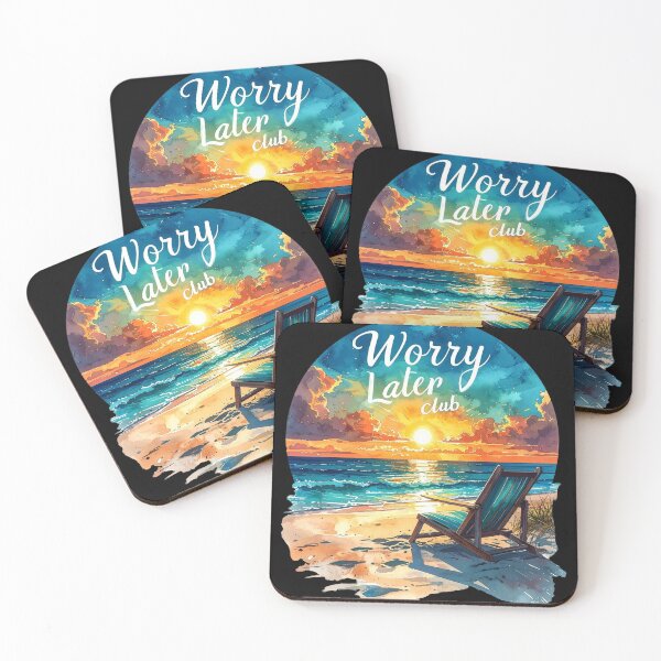 Item preview, Sunset & chill, no worries in a deckchair designed and sold by LiskoDesign.