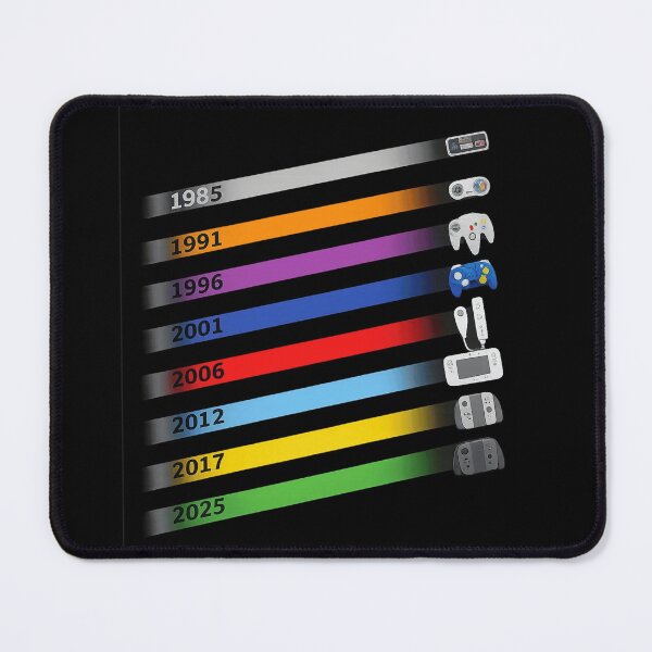 Item preview, Gaming Console Evolution Timeline Retro Gamer Design designed and sold by Ekonolotie.