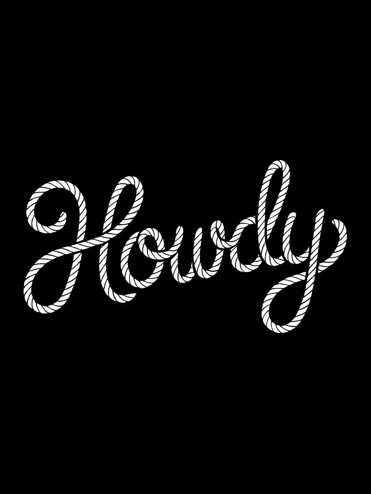 Thumbnail 3 of 3, Scarf, The Word Howdy Rope Script | Western Rodeo Style designed and sold by AgentProv.
