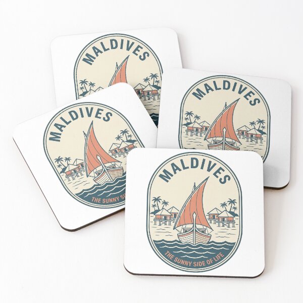 Item preview, Vintage Maldives Tropical Beach Travel Badge designed and sold by k3rstman1.