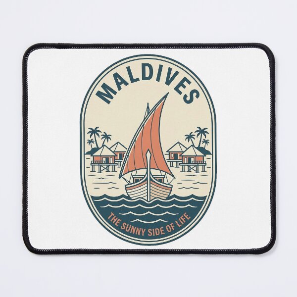 Item preview, Vintage Maldives Tropical Beach Travel Badge designed and sold by k3rstman1.