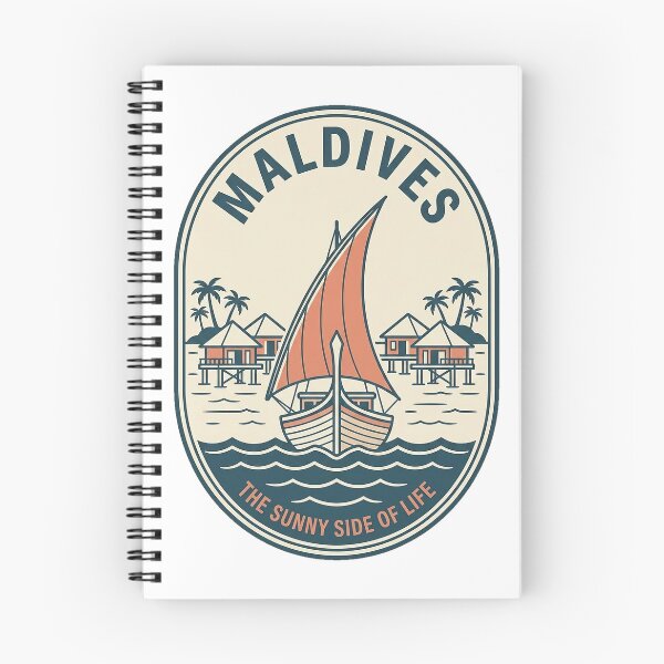 Item preview, Vintage Maldives Tropical Beach Travel Badge designed and sold by k3rstman1.