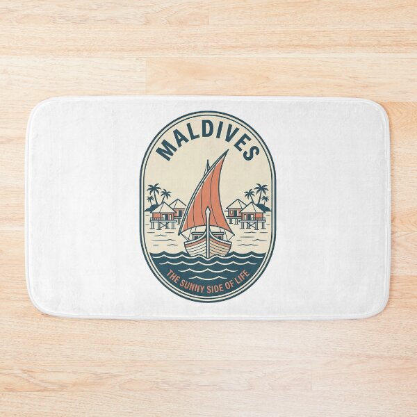 Item preview, Vintage Maldives Tropical Beach Travel Badge designed and sold by k3rstman1.