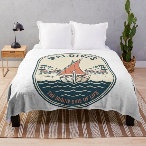 Item preview, Vintage Maldives Tropical Beach Travel Badge designed and sold by k3rstman1.