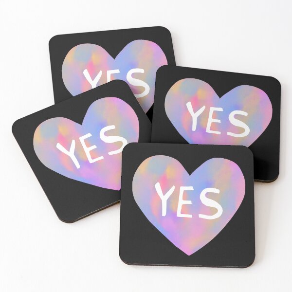 Item preview, Yes Heart — Holographic Rainbow Vibes designed and sold by AnnaVikhrArt.