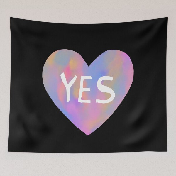 Item preview, Yes Heart — Holographic Rainbow Vibes designed and sold by AnnaVikhrArt.