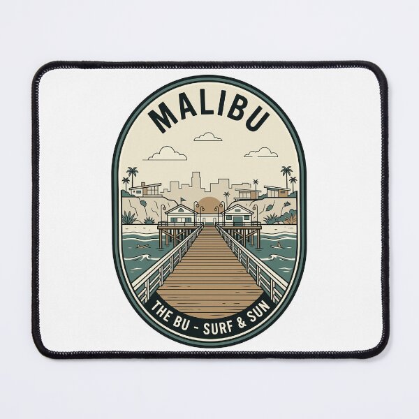 Item preview, Retro Malibu California Surf and Sun Badge designed and sold by k3rstman1.