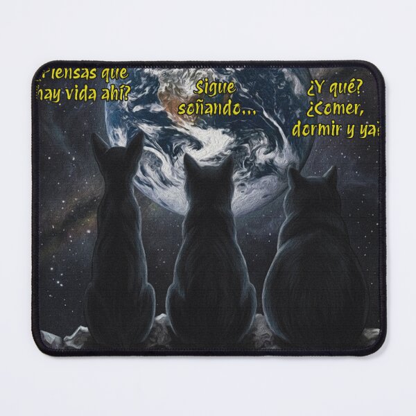 Item preview, [Spanish] Cats Wonder About Earth – Space Cat Meme Art designed and sold by Contrast-Factory.