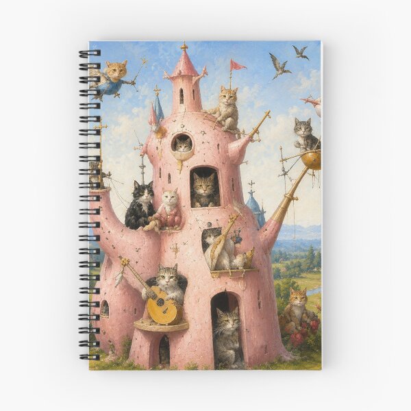Item preview, Enchanted Cat Tower Kingdom designed and sold by ThingsCatsDo.