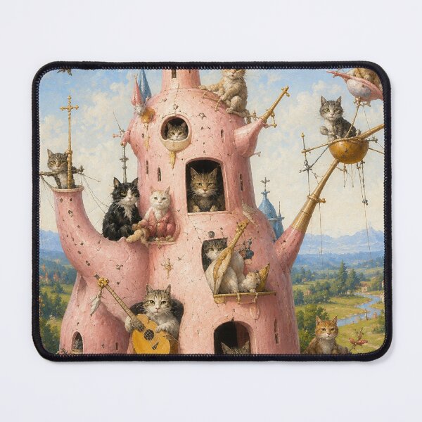 Item preview, Enchanted Cat Tower Kingdom designed and sold by ThingsCatsDo.