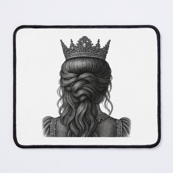 Item preview, Queen From Behind – Royal Crown Vintage Line Art | T-Shirt & Hoodie Design designed and sold by Lifehackerplus1.