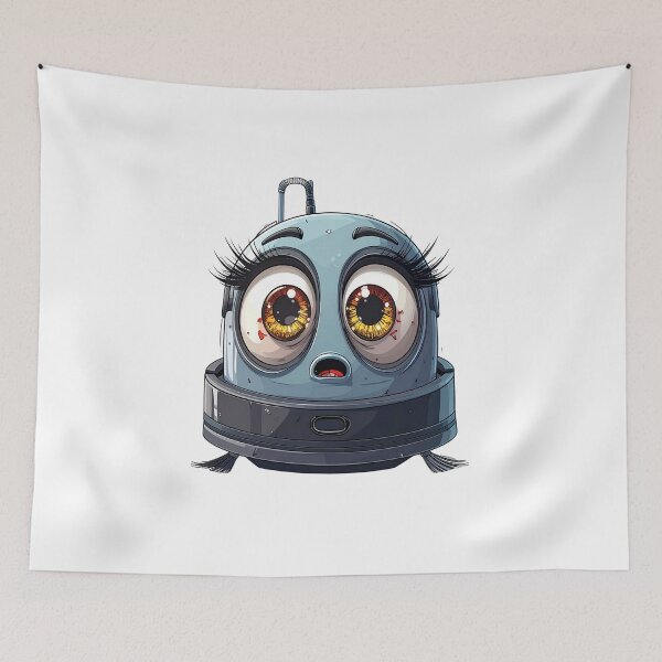 Item preview, Sad Robot Vacuum Sticker designed and sold by OksArtStudio.