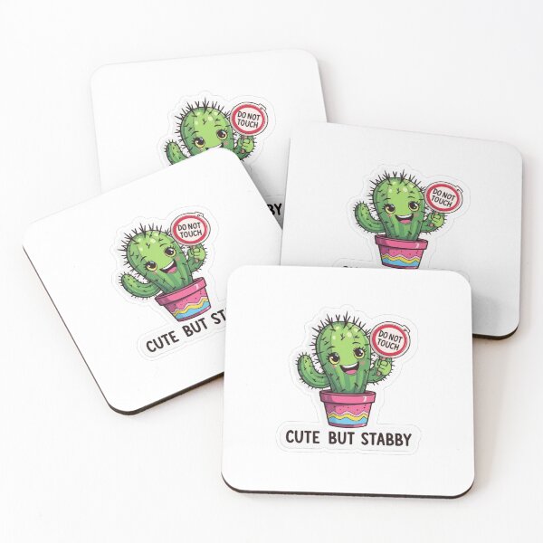 Item preview, Cute but Stabby Funny Cactus Sticker designed and sold by MoodPeel_ .